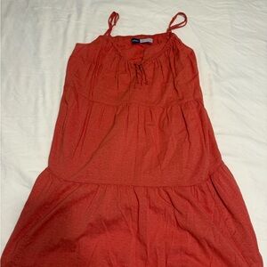 old navy XL orange dress light weight no liner, keyhole top, spaghetti strap